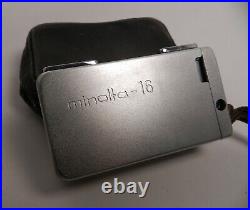 Vintage Mini Minolta-16 Camera With Case Chiyoda Kogaku Japan, Uv Lens