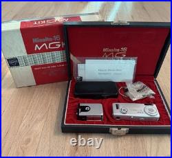 Vintage Minolta 16MG-S Miniature Spy Film Camera withCase Manual Accessories & Box