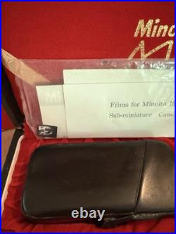 Vintage Minolta 16MG-S Miniature Spy Film Camera withCase Manual Accessories & Box