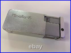 Vintage Minolta-16 3 Subminiature Spy Camera Untested Silver 16mm With Case