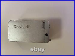 Vintage Minolta-16 3 Subminiature Spy Camera Untested Silver 16mm With Case