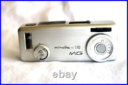 Vintage Minolta 16-MG Camera Bundle in Case Tested EXC+