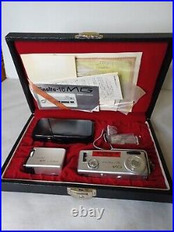 Vintage Minolta 16-MG Camera in Case With Accessories and Manual Tested Working