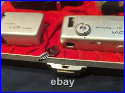 Vintage Minolta 16-MG Camera in Case with Accessories, Film and Manual