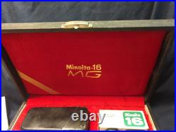 Vintage Minolta 16-MG Camera in Case with Accessories, Film and Manual