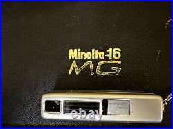 Vintage Minolta 16 MG-S 16mm Subminiature Camera with Flashgun Filters NEW