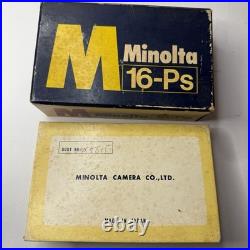 Vintage Minolta 16-Ps Miniature Compact Camera Original Box And Manual Untested Vintage Minolta 16-Ps Miniature Compact Camera Original Box And Manual Untested