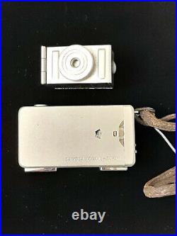 Vintage Minolta 16 Spy Camera Subminiature Silver Body Niyoda Kogaku Japan Case