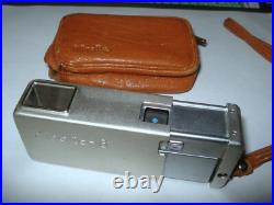 Vintage Minolta- 16 Subminiature Spy Camera / Close-up Lenses & Leather Case