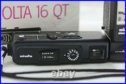 Vintage Minolta 16qt Rare Black Subminiature Spy Camera 1972-74 (mint)