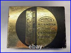 Vintage Minox B Camera, Flash, Cases, Chain, Instruction & Box