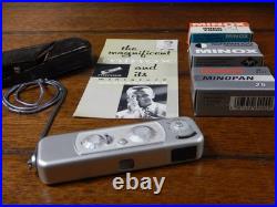 Vintage Minox B Camera Mini Spy with Built-in Exposure Meter, film & leather case
