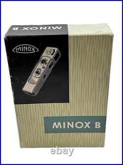 Vintage Minox B Miniature Spy Camera Flash Cases Manual Box
