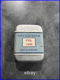 Vintage Minox B Miniature Spy Camera Lot with Manual FlashGun Chain & More Germany