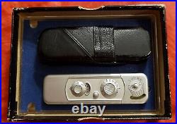 Vintage Minox B Miniature Spy Camera Original Box Leather Case Manual Film Misc