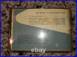 Vintage Minox B Spy Camera AND Flash Attachment, Original Box Manual Paperwork