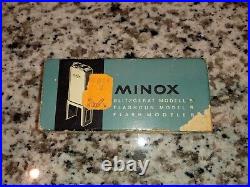 Vintage Minox B Spy Camera AND Flash Attachment, Original Box Manual Paperwork