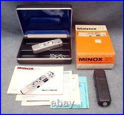 Vintage Minox Bl With Case, Box, Chain, Instruction Book, Box Sleeve
