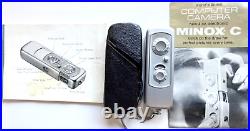 Vintage Minox C Subminiature Computer Spy Camera With Flash, Cases & Accessories