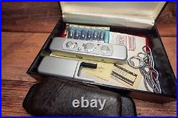 Vintage Minox C Subminiature Spy Camera With Box & Carrying Case, flash attachment