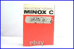 Vintage Minox C Subminiature Spy Camera With Box, Flash, Instr, Case 1969-79