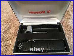 Vintage Minox C with Case #2442644, Serpentine Chain, Film Viewer Magnfier, Clean
