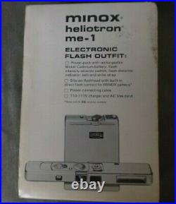 Vintage Minox Heliotron ME-1 Electronic Flash Outfit NMIB E
