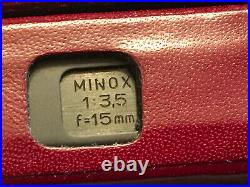 Vintage Minox LX Camera, Leather Case, Complete As Pictured In Original Hard Case