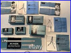 Vintage Minox Model B Mini Spy Camera with Accessories, Cases & Books Near Mint