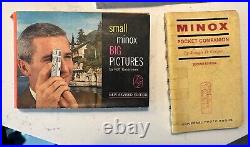 Vintage Minox Model B Mini Spy Camera with Accessories, Cases & Books Near Mint