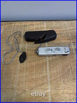 Vintage Minox Subminiature Spy Camera with Carrying Case & Safety Chain Germany