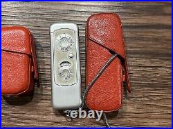 Vintage Minox Wetzlar Miniature Camera Leather Case & Minox Meter UNTESTED AS IS