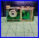 Vintage Petie Kunik Vanity Green Gilt Brass Camera & Compact in 1 Complete RARE