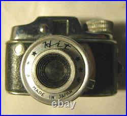 Vintage Retro Japan Miniature Hit Spy Photo Camera Film Box Leather Case Movie
