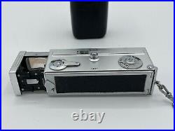 Vintage Rollei 16 CHROME Subminiature Camera and Leather Case. Germany