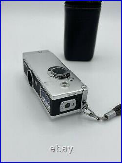 Vintage Rollei 16 CHROME Subminiature Camera and Leather Case. Germany