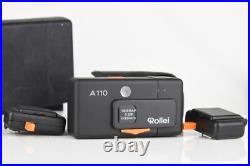 Vintage Rollei A110 Subminiature Tessar 23mm FIlm Camera case flash adapters