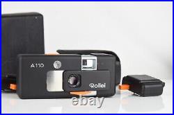 Vintage Rollei A110 Subminiature Tessar 23mm FIlm Camera case flash adapters