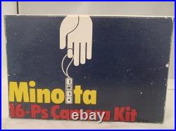 Vintage SPY CAMERA Minolta 16 Model P Miniature Rokkor 3.5/25mm Lens W Case
