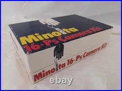 Vintage SPY CAMERA Minolta 16 Model P Miniature Rokkor 3.5/25mm Lens W Case