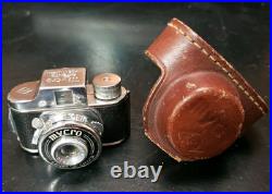 Vintage Sanwa MYCRO 2 Mini Spy Film Camera Japan & Brown Leather Case Untested Vintage Sanwa MYCRO 2 Mini Spy Film Camera Japan & Brown Leather Case Untested