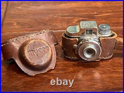 Vintage Sanwa MYCRO 2 Mini Spy Film Camera Japan & Brown Leather Case Untested Vintage Sanwa MYCRO 2 Mini Spy Film Camera Japan & Brown Leather Case Untested