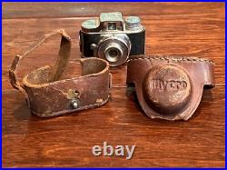 Vintage Sanwa MYCRO 2 Mini Spy Film Camera Japan & Brown Leather Case Untested Vintage Sanwa MYCRO 2 Mini Spy Film Camera Japan & Brown Leather Case Untested