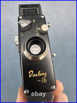 Vintage Shincho Seiki Darling 16 subminiature spy camera 1950s case Box Receipt