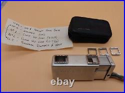 Vintage Silver MINOLTA 16 Rokkor 12.8 22mm Subminiature Spy Camera with 3 Filters