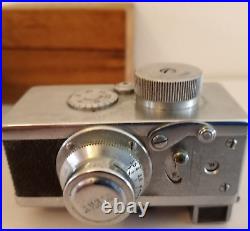 Vintage Spy Camera- Steky Mini-model Iii, 16mm, 13.5, F-25mm Lens, Case & Box