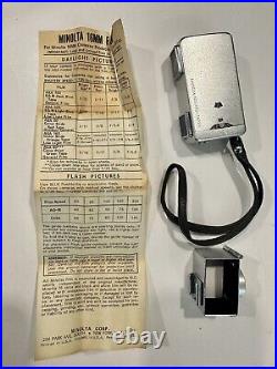 Vintage Spy Cameras Minolta 16 & 16 MG withcase and accessories Information Sheets