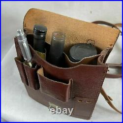 Vintage Spy Set Made In Germany Badges Leather Case Brushes X-Ray Spray