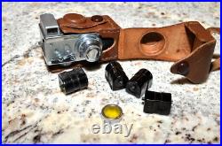 Vintage Steky Mini Spy Camera 16mm Model III Leather Case 13.5 F-25mm Lens Vintage Steky Mini Spy Camera 16mm Model III Leather Case 13.5 F-25mm Lens