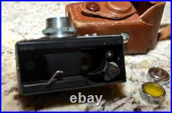 Vintage Steky Mini Spy Camera 16mm Model III Leather Case 13.5 F-25mm Lens Vintage Steky Mini Spy Camera 16mm Model III Leather Case 13.5 F-25mm Lens